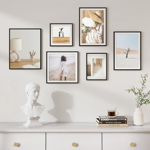 Fun Memories A2 Picture Frame Black, High End Metal 16.5 x 23.5 Poster Frames for Wall, A2 Photo Frame with Mat A3, Tempered Glass, 1 Pack