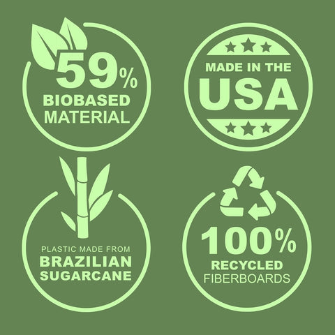 Samsill Plant-Based 2 Inch Durable Round Ring, View Binder, Eco-Friendly, USDA Certified Biobased, 4 Count, Pack of 1, Fashion Assortment