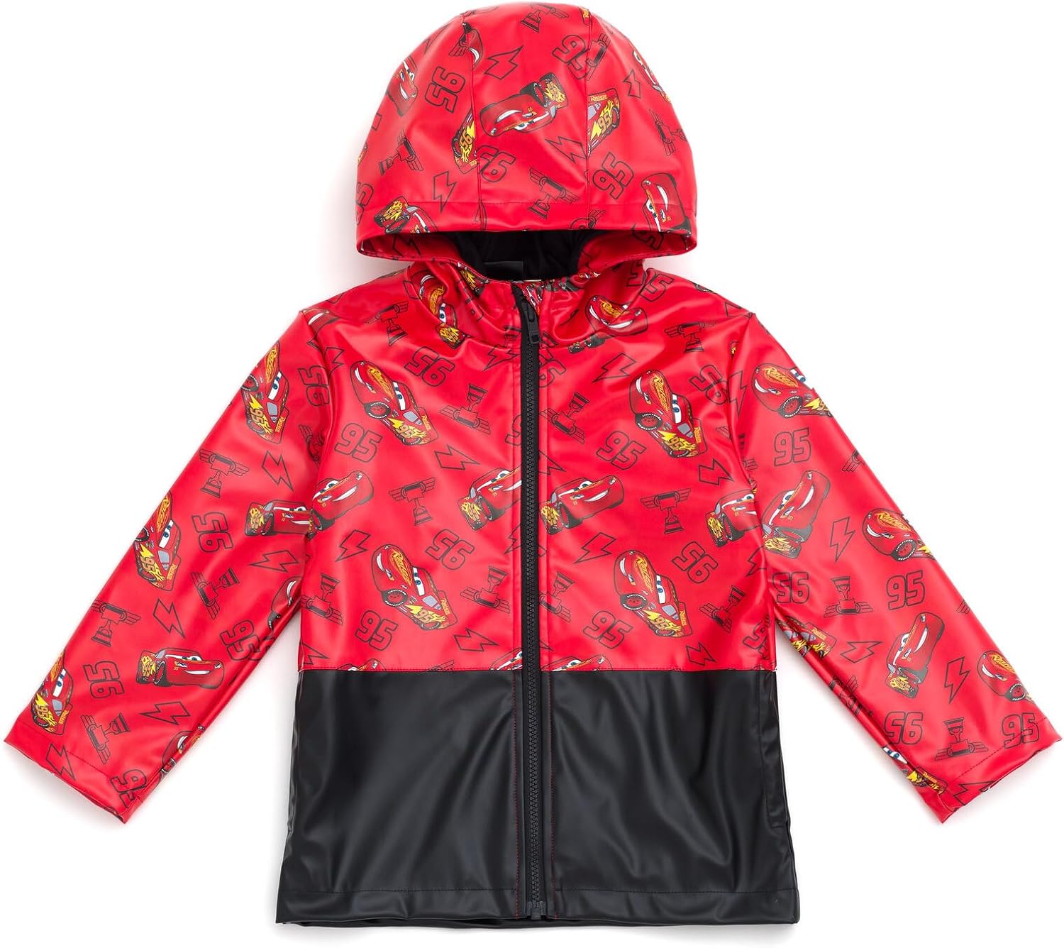 Disney Boys' Hooded Zip-Up Rain Jacket Toddler to Little Kid