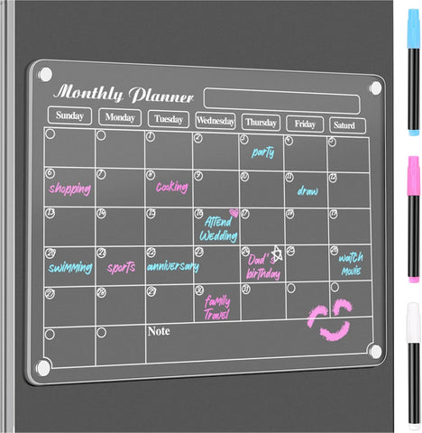 DIYMAG Magnetic Calendar, Fridge Magnets for Whiteboard Monthly Dry Erase