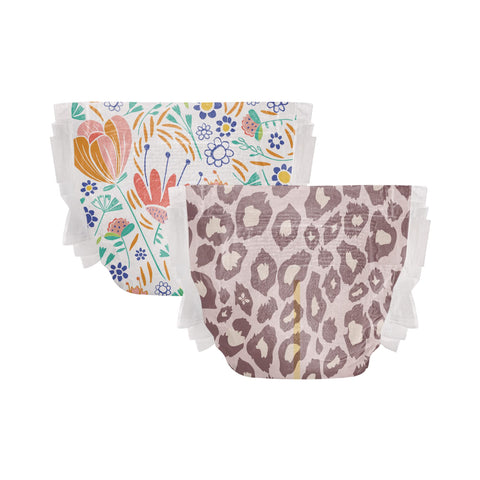 The Honest Company Clean Conscious Diapers | Plant-Based, Sustainable | Wild Thang + Flower Power | Club Box, Size 3 (16-28 lbs), 62 Count