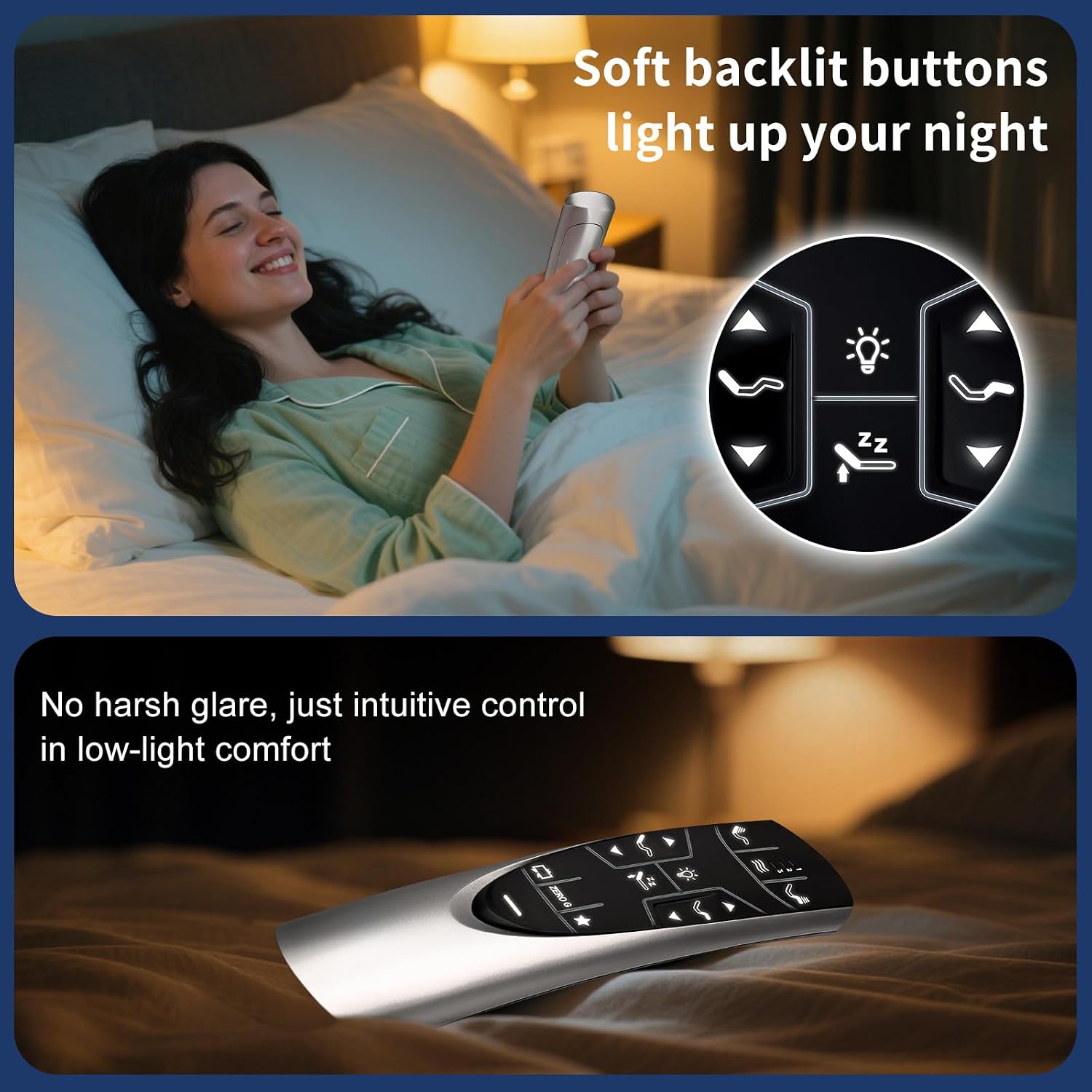 Replacement Remote for Tempurpedic Ergo/Ergo Extend Adjustable Bed Base, RF358A RF502A Wireless Remote Control