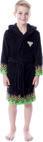 INTIMO Monster Jam Robe Toy Trucks Boys' Grave Digger Fleece Plush Hooded Bathrobe