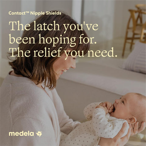 Medela Contact Nipple Shields, For Breastfeeding Comfort, Size M 20mm, 2ct
