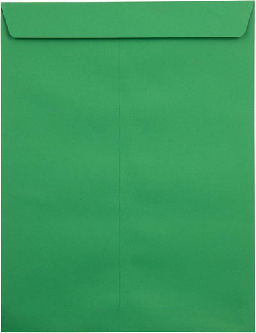 LUXPaper 9 x 12 Open End Envelopes | Peel & Press | Holiday Green | 80lb. Text | 50 Qty