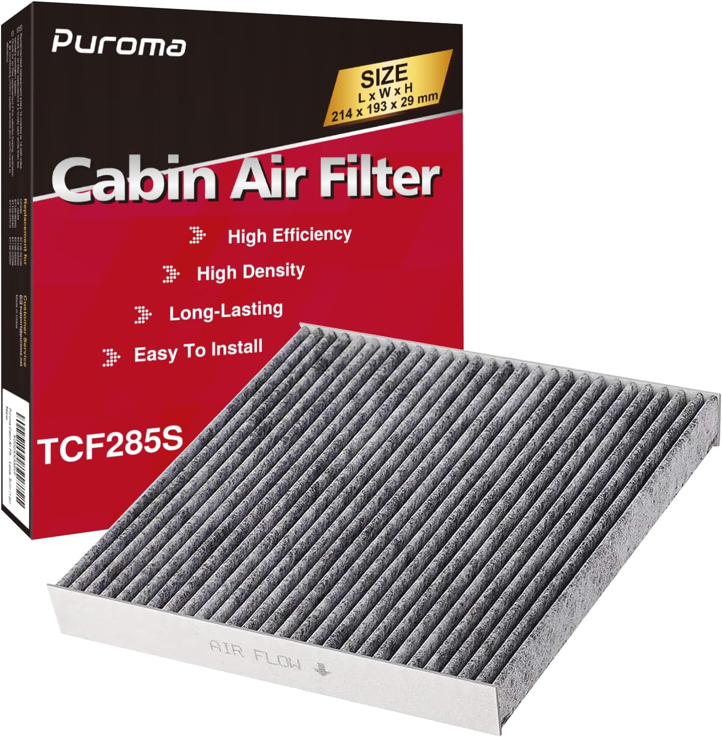 Puroma 1 Cabin Air Filter Activated Carbon for CP285 CF10285 Toyota Lexus
