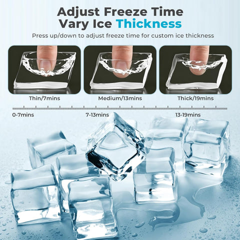 Electactic Countertop Ice Cube Maker, Datchable Water Tank, 26Lbs/Day
