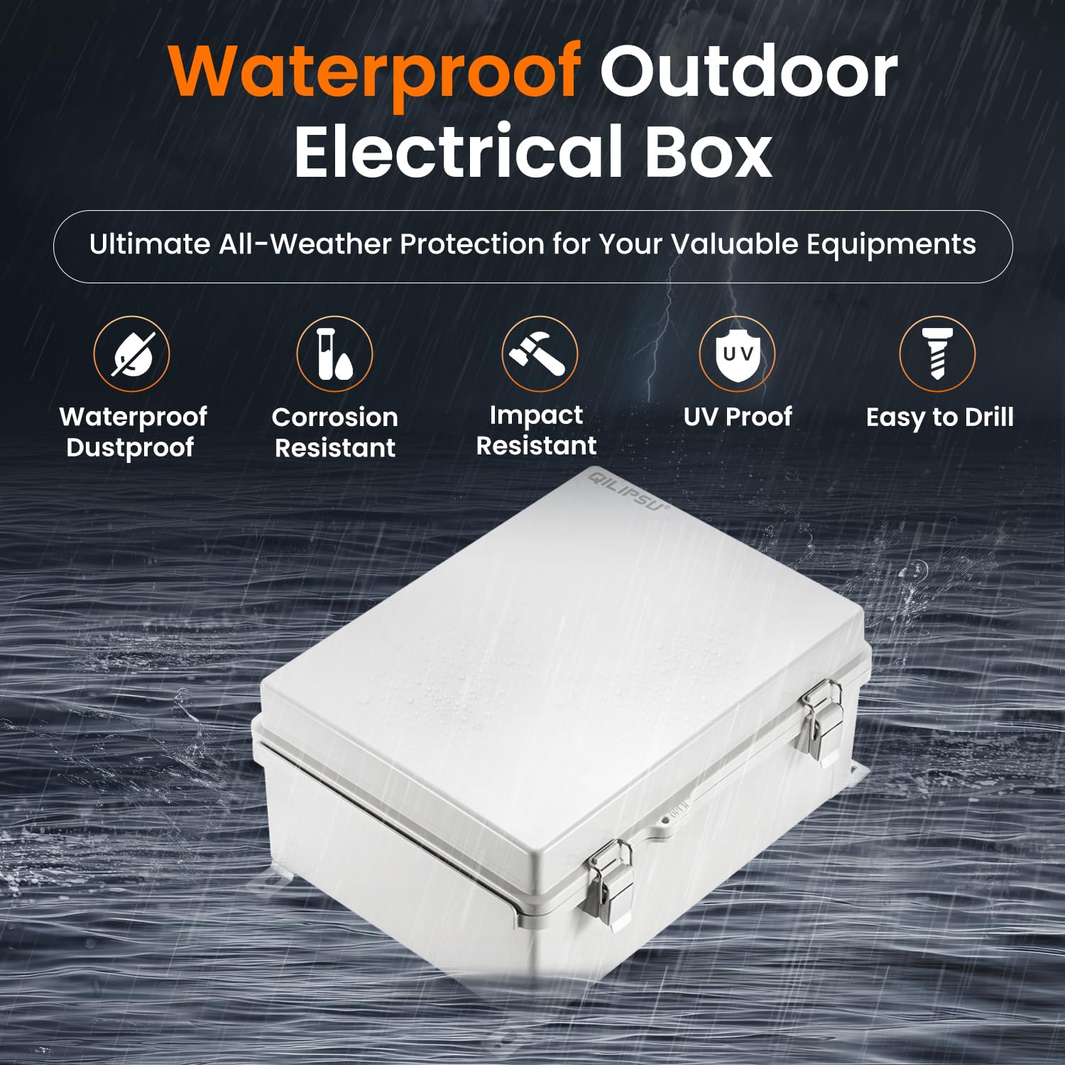 QILIPSU Outdoor Electrical Box Waterproof Junction Box 11.4"x7.5"x5.5"