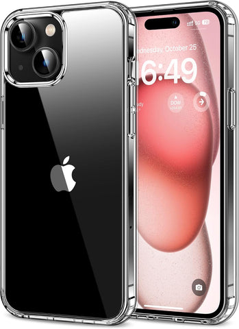HOOMIL Case for iPhone 15, Anti-Yellowing, Crystal Clear
