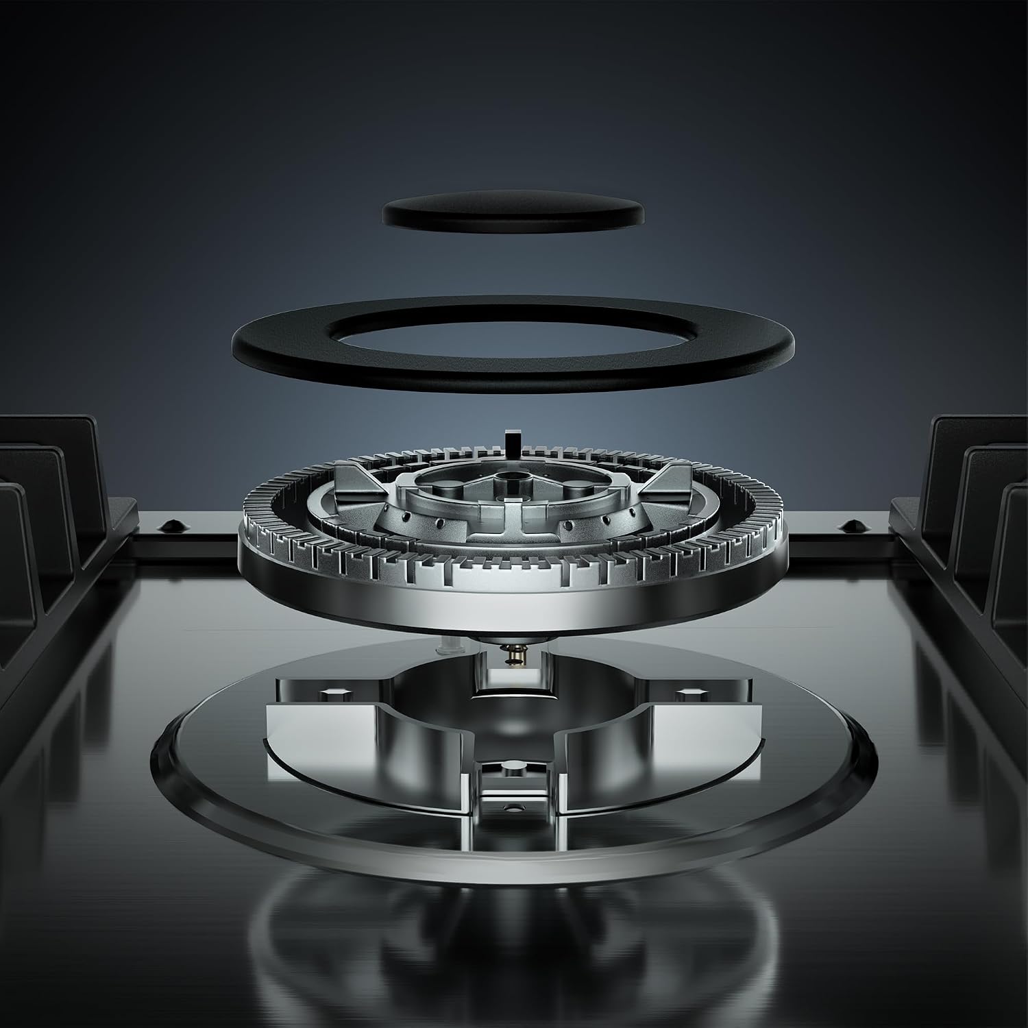Gas Cooktop 30 Inch with 5 Sealed Burner, Stainless Steel Built-in Stovetop