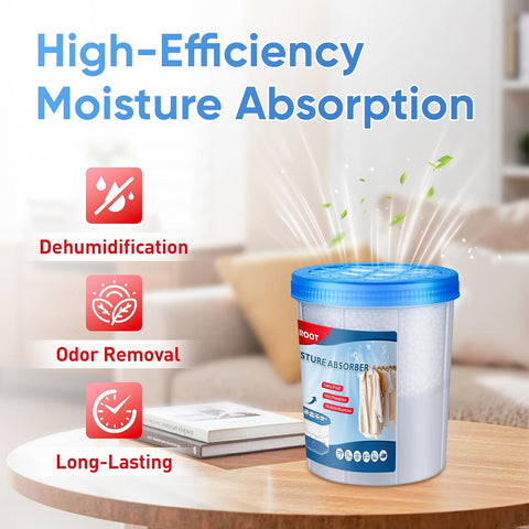 6 Pack Moisture Absorbers for Closet, 18 oz Humidity Absorber Bucket