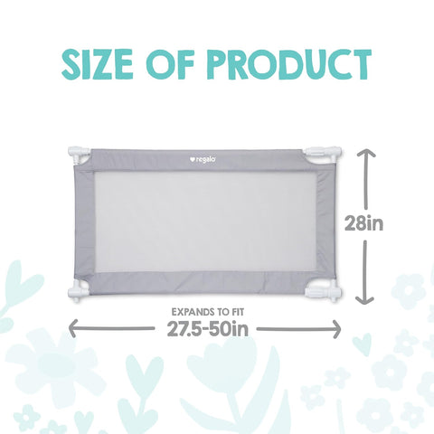 Regalo Safety 27.5"-50" Extra Wide Mesh Baby Gate, Doorways & Dooways