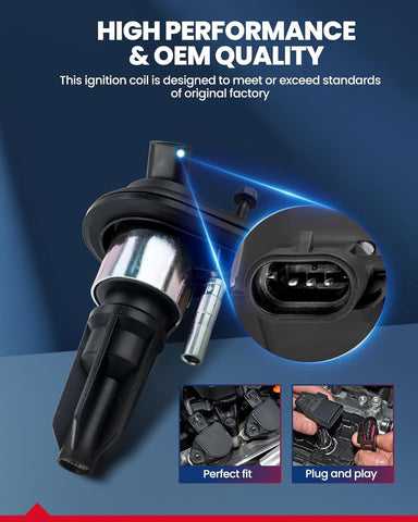 KAX 6 Ignition Coils & 6 Iridium Spark Plugs Set for Chevy Trailblazer 4.2L