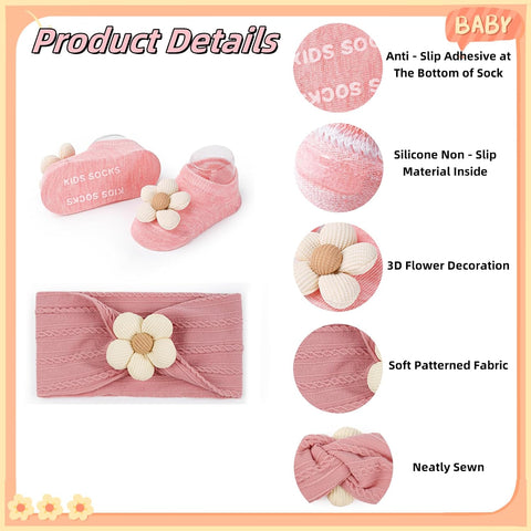 Baby Flower Headband and Socks: Cute Headband and Socks Sets
