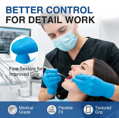 Schneider Black Nitrile Gloves, Gloves Disposable Latex Free, Powder Free