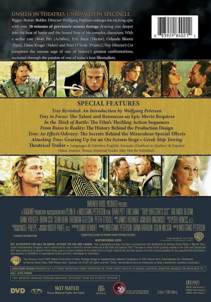 Troy Director's Cut (Unrated) [DVD]