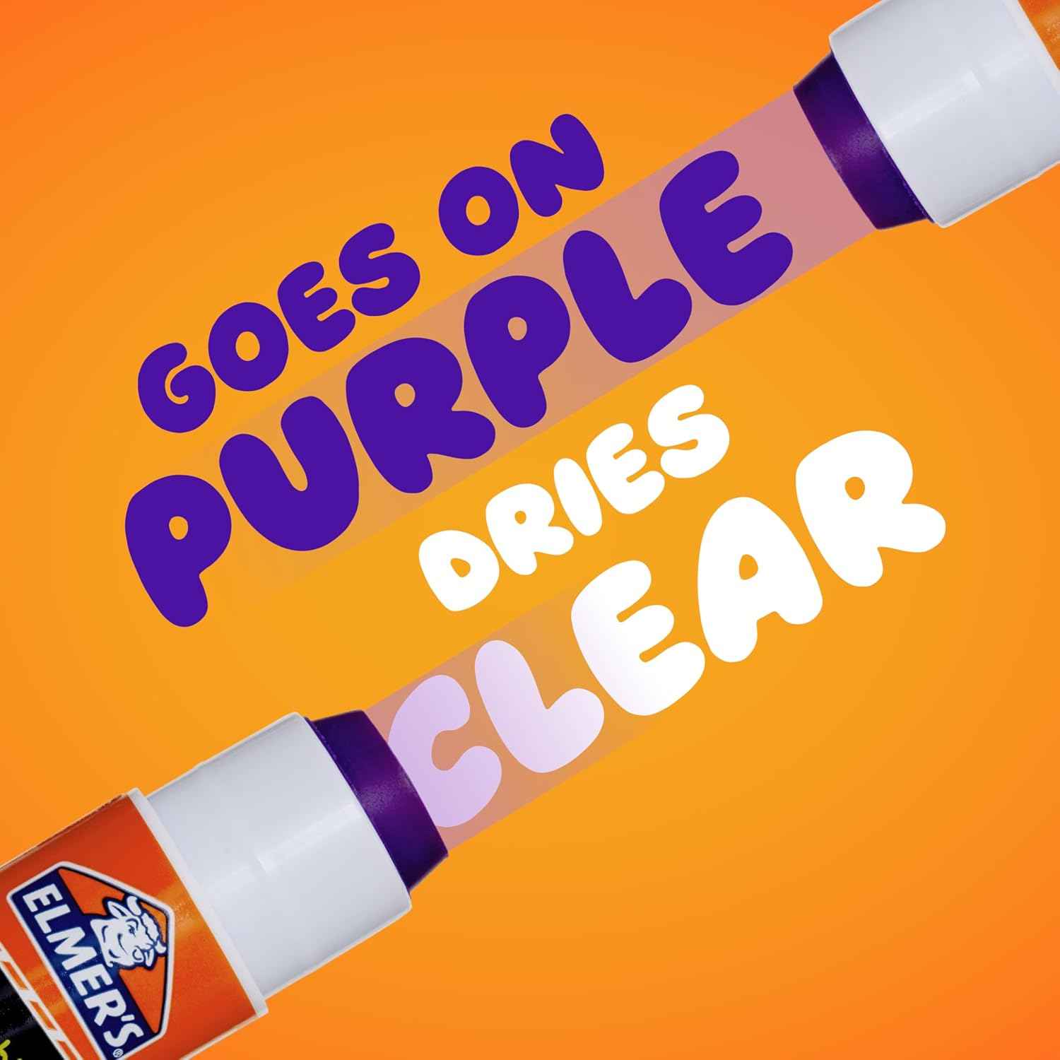 Elmer's Disappearing Purple School Glue Sticks, Washable, 6 Grams, 12 Count - Arts & Crafts, Poster, Projects, Back to School, #1 Teacher Brand