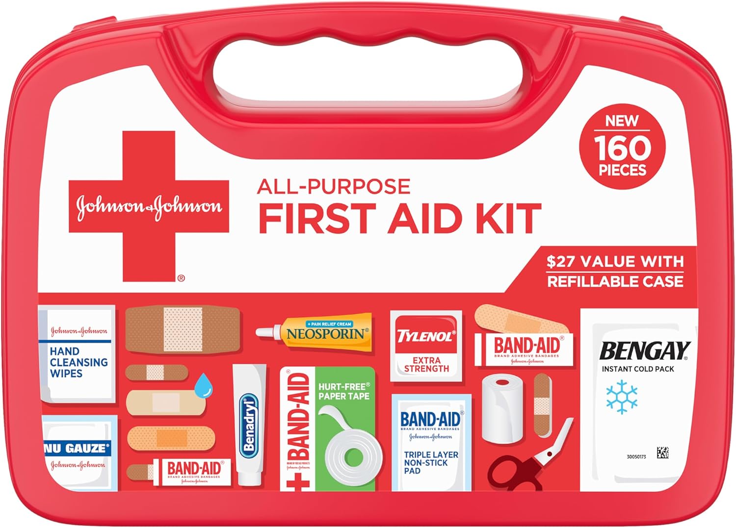 BAND-AID Brand All-Purpose Portable Compact First Aid Kit, 160 Piece