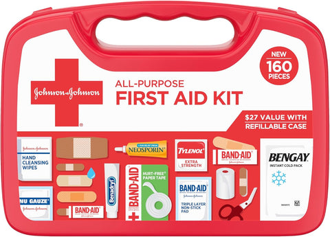 BAND-AID Brand All-Purpose Portable Compact First Aid Kit, 160 Piece