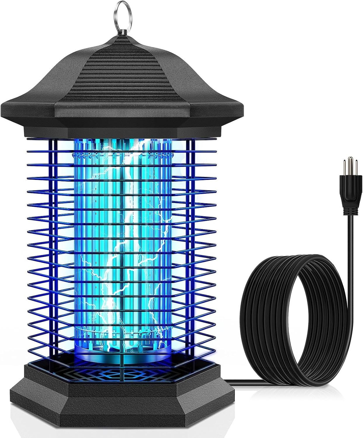 AMUFER Bug Zapper Outdoor & Indoor, 18W & 4400V, 1/2 Acre, 5.5-Ft Cord