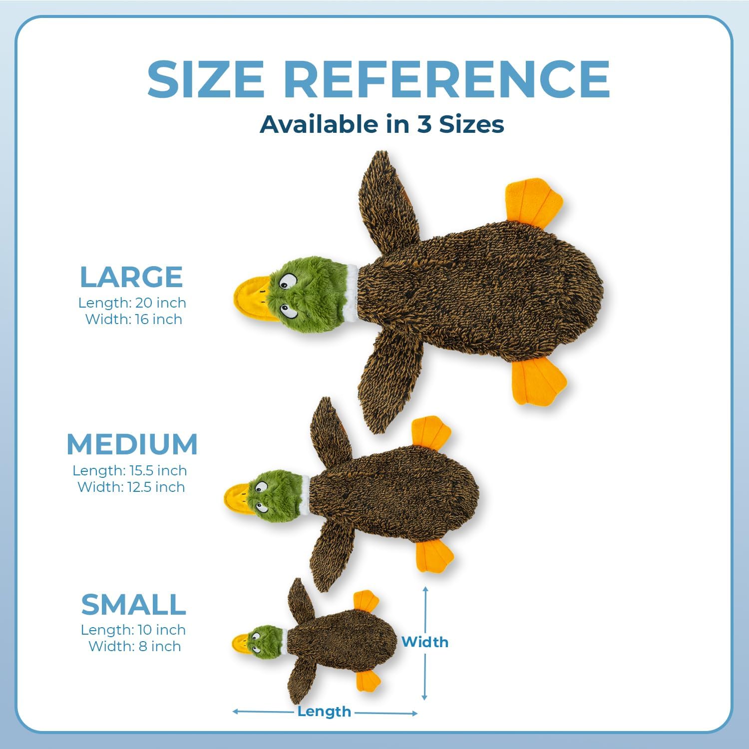 Best Pet Supplies 2-in-1 Fun Skin Stuffless Dog Toy - Wild Duck, Small