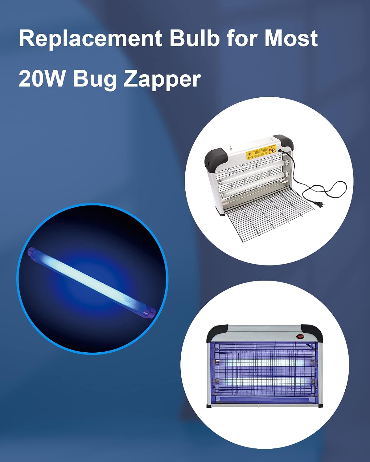Shootingstar Bug Zapper Replacement Bulb 10W for 20W Bug Zapper, 4 Pack