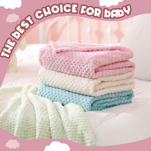Frienda 4 Pcs Baby Blanket for Girls Boys Infant 32x24,Fresh Color