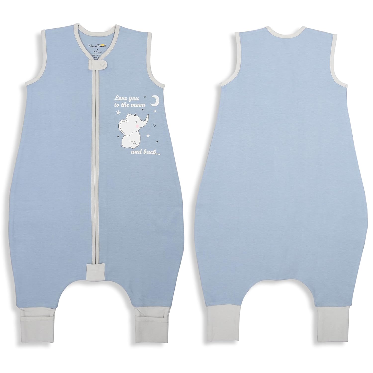 Organic Cotton Toddler Sleep Sack with Feet 1.0 TOG Wearable Blanket 1-Pack