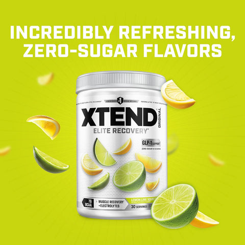 Xtend Original BCAA Powder with Zero Sugar, Lemon Lime Squeeze, 30 Servings