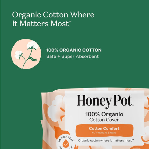 The Honey Pot Company - Cotton Comfort - Panty Liners for Women
