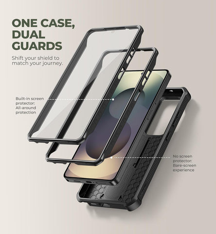 Dexnor for Samsung Galaxy S26 Ultra Case with Upgraded Slide Camera Cover & 2 Front Frames & Built-in Screen Protector & Kickstand, Heavy-Duty Rugged Case Full-Body Protective Cover(2026),Black