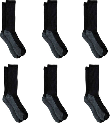 Dickies Men's Dri-tech Original Moisture Control Crew Socks, Available in M-xxl (6, 12, 18 Pairs)