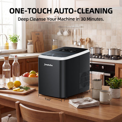 Portable Ice Maker Countertop, Stainless Steel