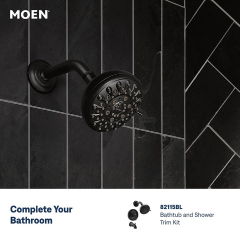 Moen Idora Matte Black Two-Handle Centerset Bathroom Sink Faucet with Drain Assembly, 84115BL