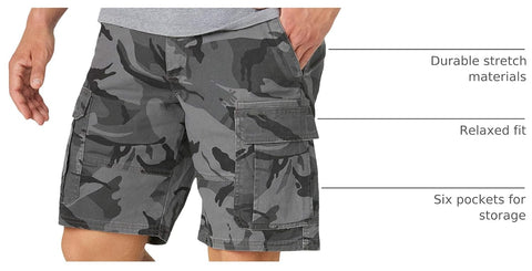 Wrangler Authentics Men's Classic Cargo Stretch Short