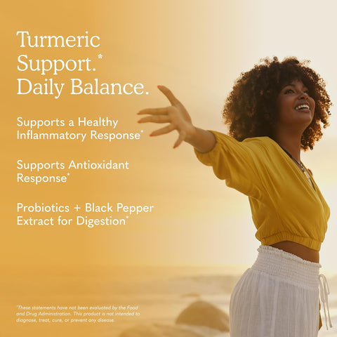Garden of Life Organics Extra Strength Turmeric Inflammatory Response 120 Tablets-100Mg Curcumin (95% Curcuminoids) Black Pepper, Probiotics, Organic Non-GMO Vegan Gluten Free Herbal Supplement
