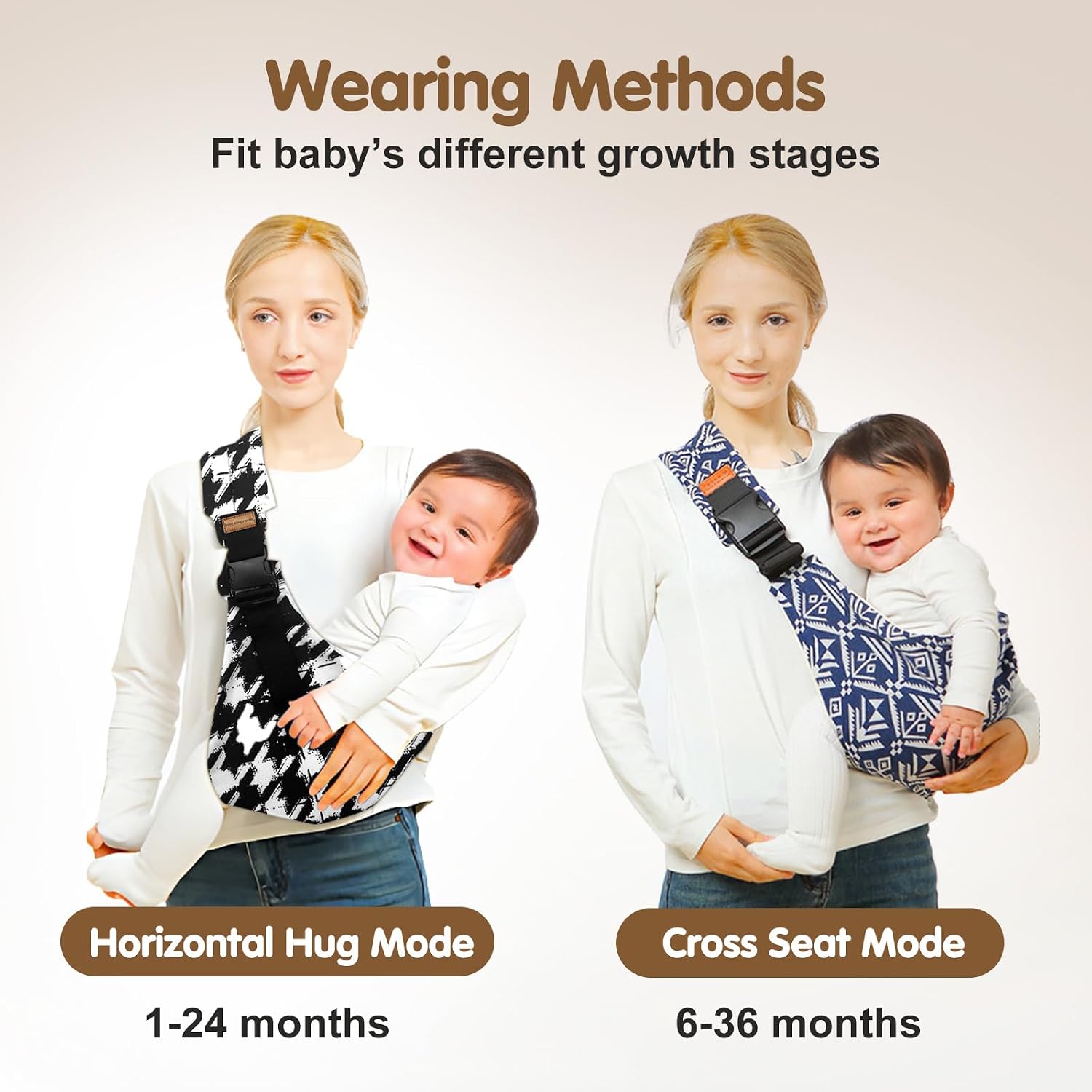 yemyig Baby Sling Carrier,Baby Sling for 10-30lbs(Black)