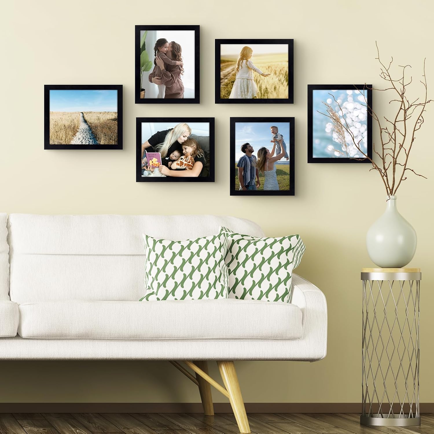 Golden State Art 8x10 Picture Frames Set of 8, Black