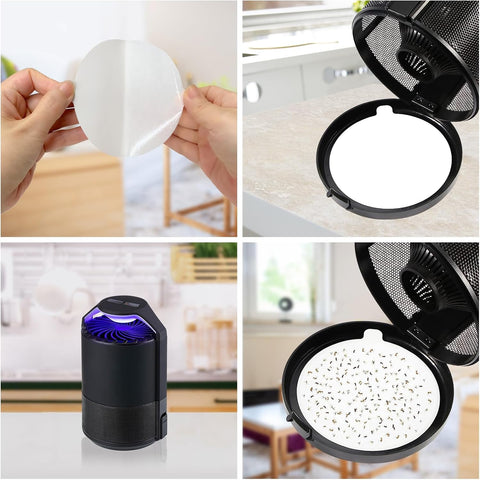 4.3-inch Katchy Replacement Rubber Plate, Indoor Rubber Plate Filled with Sticky Card Suitable for Indoor Insect, Fly, and Mosquito Trap, Insect Trap, and Mosquito Lamp