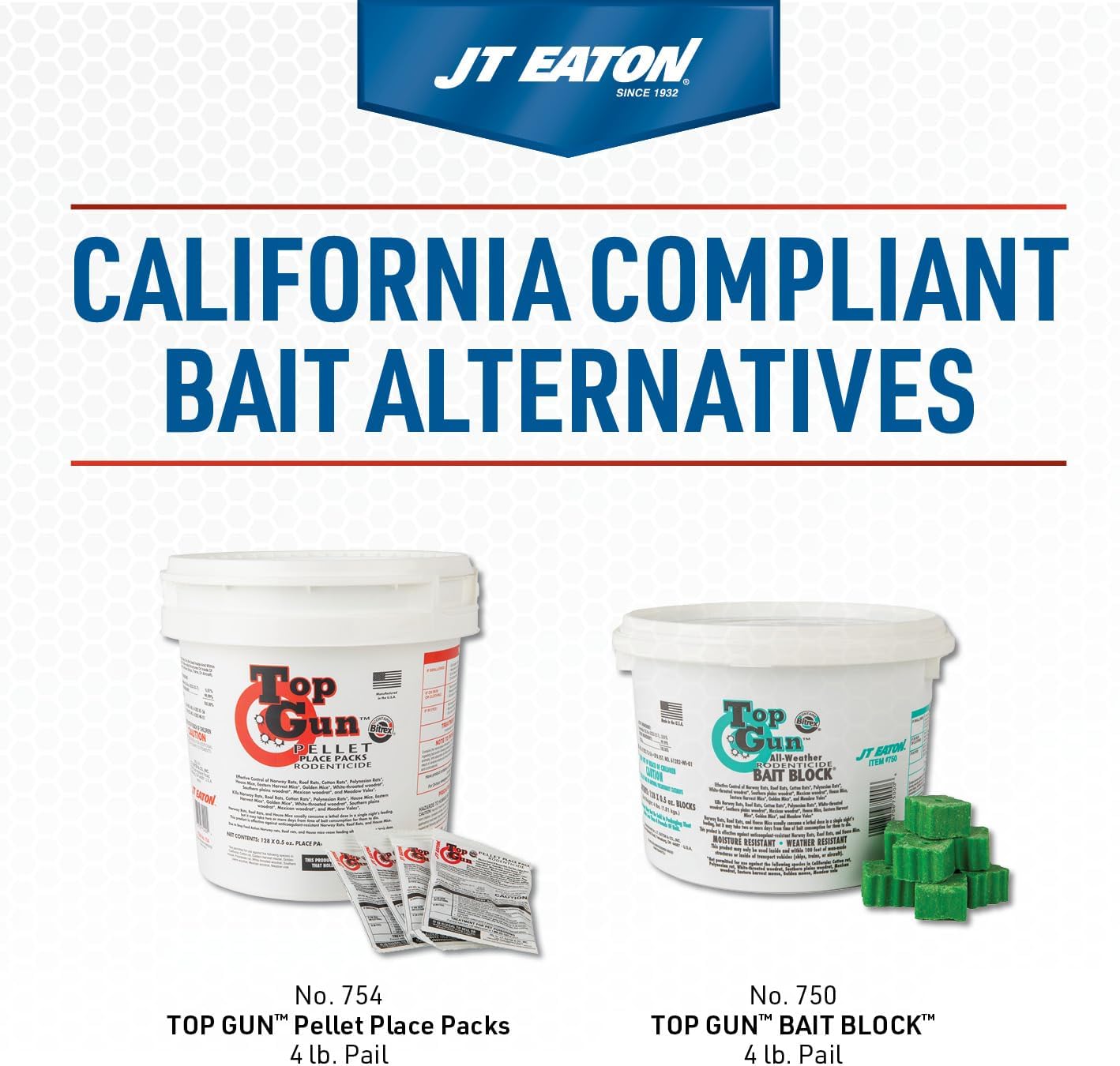 Bait Block Apple Flavor Rodenticide – 4 lb. Pail – Effective Rodent Control Bait Blocks – Long-Lasting and Easy to Use