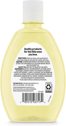 Amazon Basics Tear-Free Baby Hair and Body Wash, Lightly scented, 13.6 Fluid Ounce, 1-Pack, Packaging May Vary