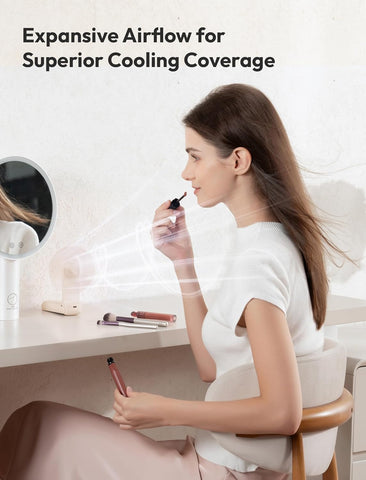 Aecooly Slim Portable Fan, Thin Handheld Fan, USB Rechargeable