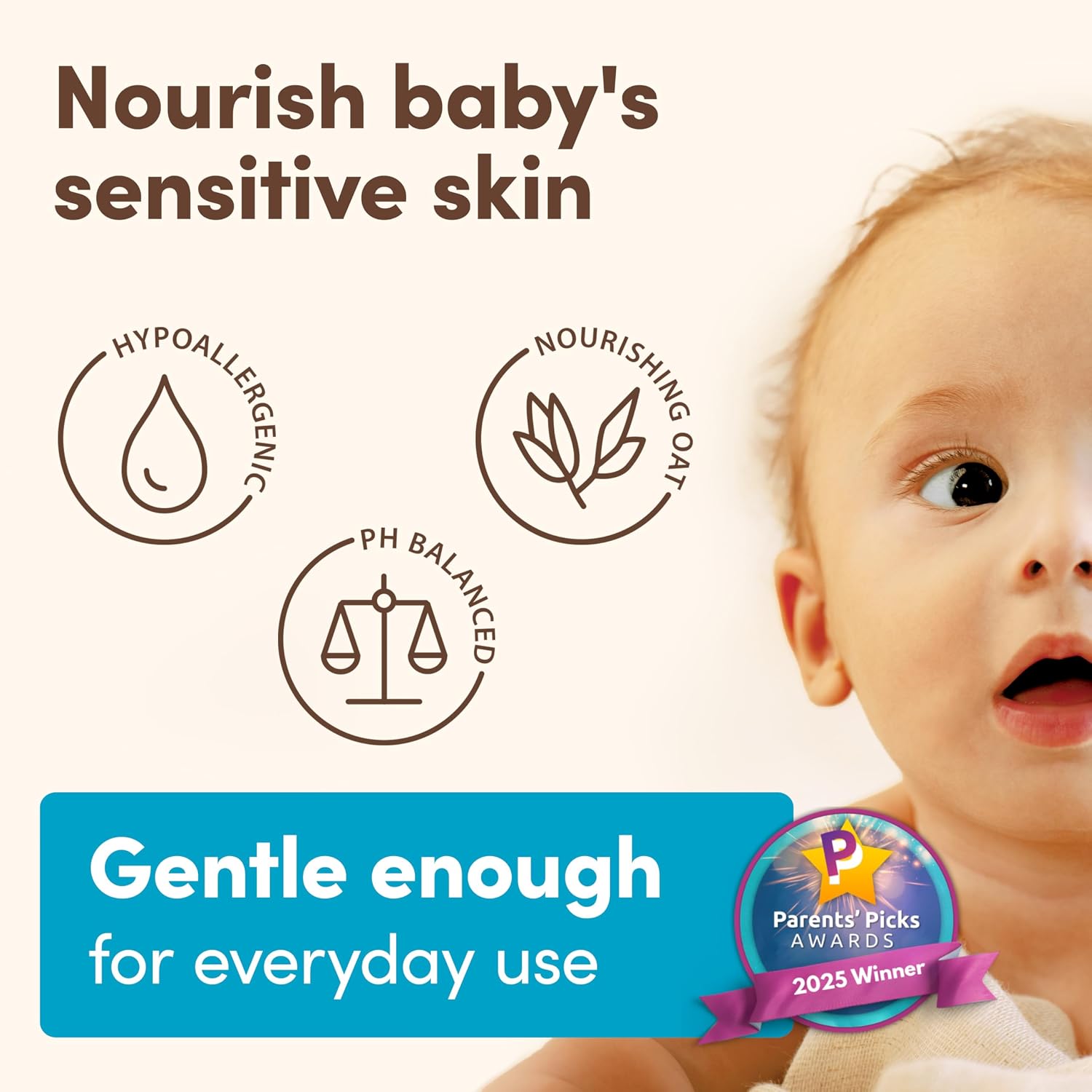 Aveeno Baby Daily Moisture Body Lotion, Fragrance Free, 18 fl. oz