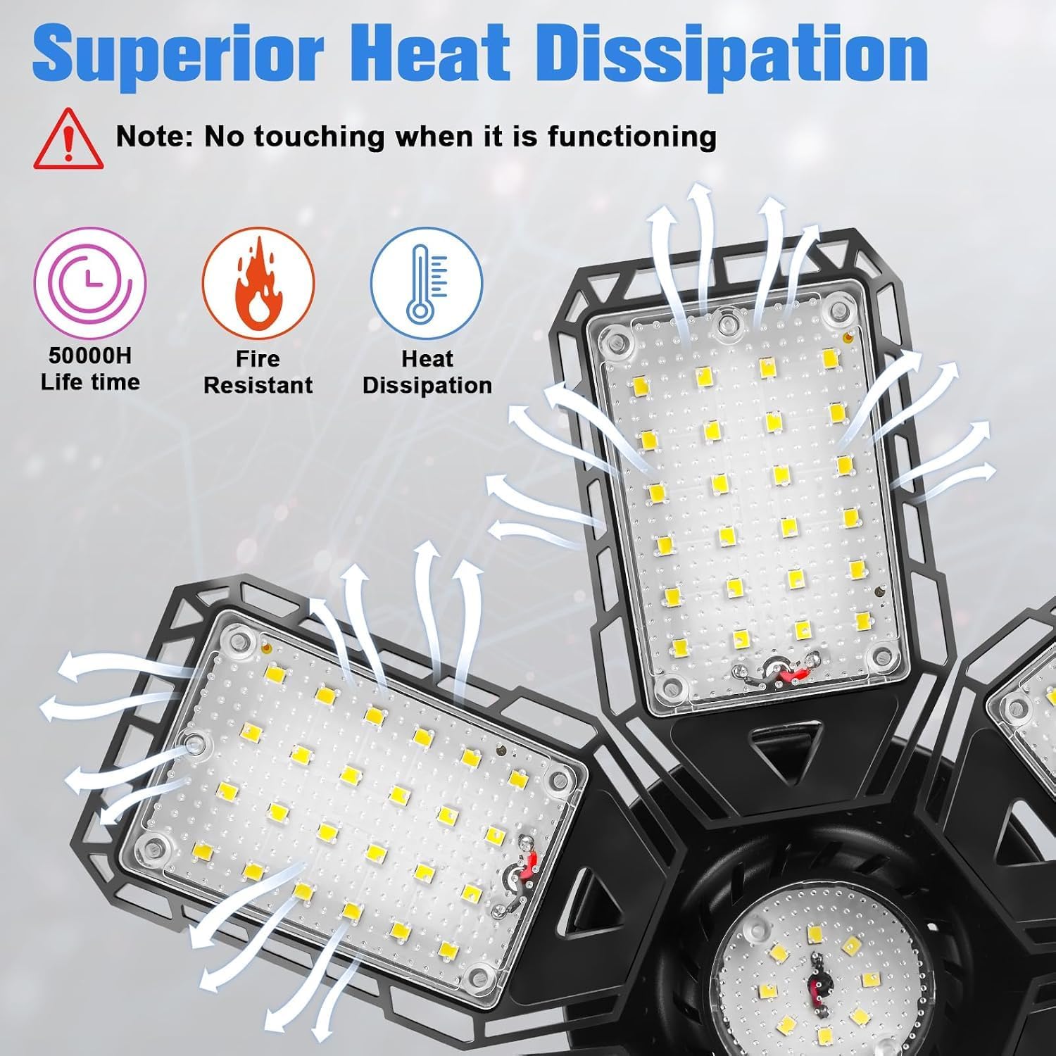 Aoretic LED Garage Lights 180W 18000LM 6500K, 2 Pack
