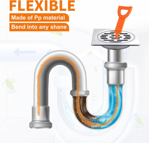 Drain Snake Clog Remover 6 Pack 20 Inch for Sink Shower Tub Toilet