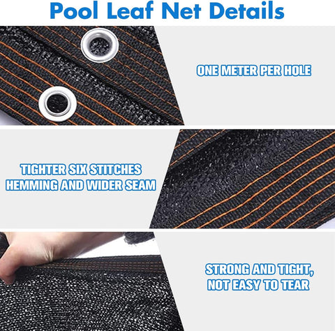 Pool Leaf Net Cover 24 ft Round, Fine Mesh Leaf Net for Above Ground Pool, Winter Pool Cover 24 ft Round Above Ground, with Winch & Cable, Cover Size: 27-Feet Dia (Includes 3-feet Overlap)