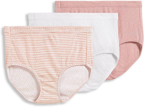 Jockey Women's Underwear 100% Cotton Elance Breathe Brief - 3 Pack