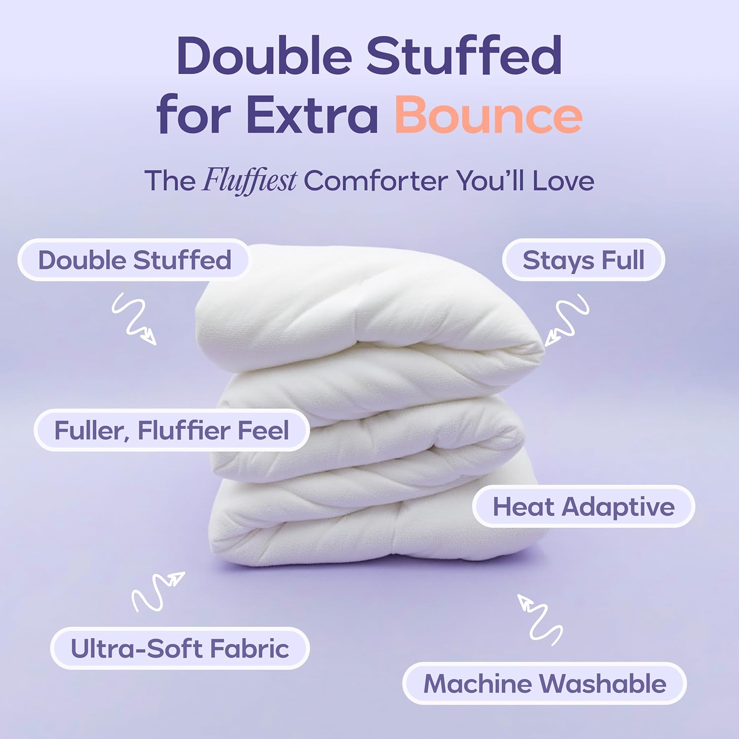 Mellow Marshmellow Comforter Full/Queen, All-Season Temperature-Balancing