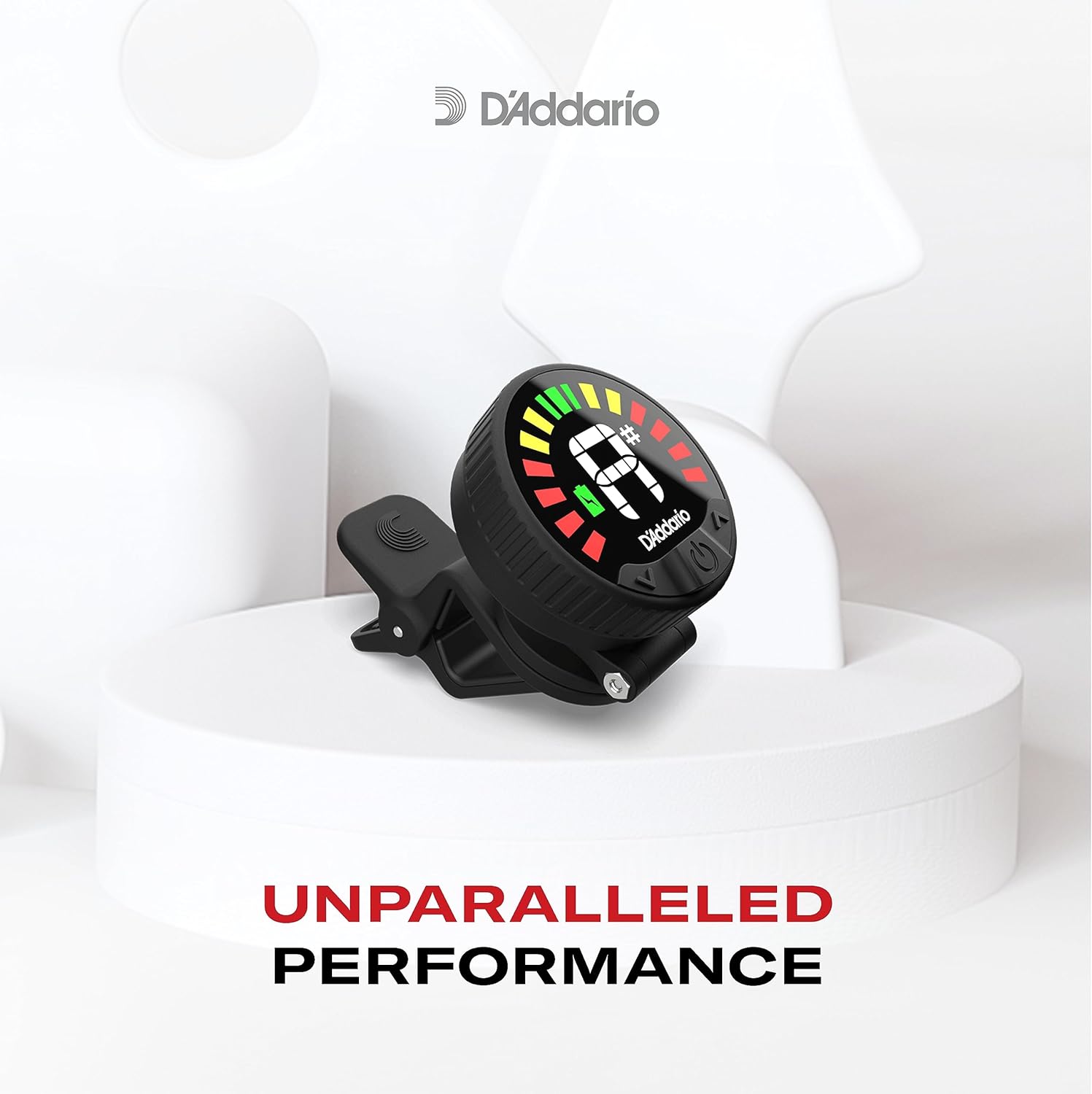 D'Addario Nexxus 360 Rechargeable Viola Tuner - Clip On Tuner for Viola - Auto Powers Off - Adjustable Full Color LED Screen