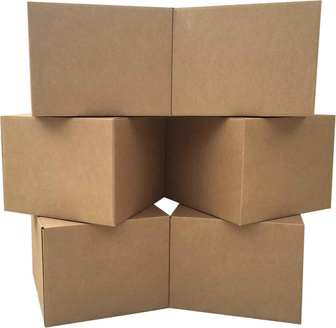 Large Moving Boxes 20'' x 20'' x 15'' (Pack of 6), Corrugated Cardboard Boxes for Packing, Shipping & Moving